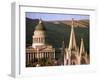 Sun Sets on Utah's Capitol Building-null-Framed Premium Photographic Print
