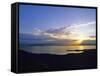 Sun Sets over Flathead Lake, Montana, USA-Chuck Haney-Framed Stretched Canvas