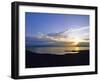 Sun Sets over Flathead Lake, Montana, USA-Chuck Haney-Framed Photographic Print