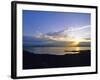 Sun Sets over Flathead Lake, Montana, USA-Chuck Haney-Framed Photographic Print