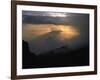 Sun Sets Over Meru, Kilimanjaro-Michael Brown-Framed Photographic Print