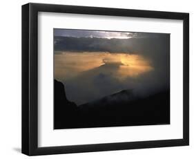 Sun Sets Over Meru, Kilimanjaro-Michael Brown-Framed Photographic Print