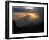 Sun Sets Over Meru, Kilimanjaro-Michael Brown-Framed Photographic Print