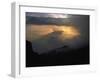 Sun Sets Over Meru, Kilimanjaro-Michael Brown-Framed Photographic Print