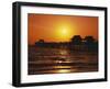 Sun Setting Above Naples Pier-James Randklev-Framed Photographic Print