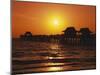 Sun Setting Above Naples Pier-James Randklev-Mounted Photographic Print