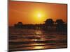 Sun Setting Above Naples Pier-James Randklev-Mounted Photographic Print