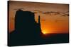 Sun Setting behind a Butte-DLILLC-Stretched Canvas