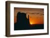 Sun Setting behind a Butte-DLILLC-Framed Photographic Print