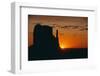 Sun Setting behind a Butte-DLILLC-Framed Photographic Print