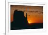 Sun Setting behind a Butte-DLILLC-Framed Photographic Print