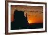 Sun Setting behind a Butte-DLILLC-Framed Photographic Print