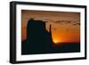 Sun Setting behind a Butte-DLILLC-Framed Photographic Print