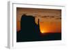 Sun Setting behind a Butte-DLILLC-Framed Photographic Print