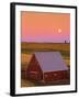 Sun Setting Behind Barn-Darrell Gulin-Framed Photographic Print