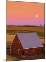 Sun Setting Behind Barn-Darrell Gulin-Mounted Photographic Print