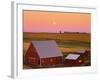 Sun Setting Behind Barns-Darrell Gulin-Framed Photographic Print