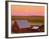 Sun Setting Behind Barns-Darrell Gulin-Framed Photographic Print