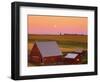 Sun Setting Behind Barns-Darrell Gulin-Framed Photographic Print