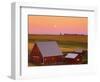 Sun Setting Behind Barns-Darrell Gulin-Framed Photographic Print