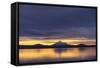 Sun Setting behind Mountain-DLILLC-Framed Stretched Canvas