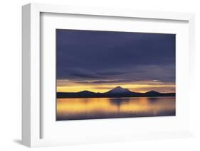 Sun Setting behind Mountain-DLILLC-Framed Photographic Print