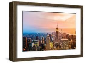 Sun Setting of New York-null-Framed Art Print