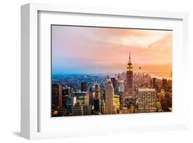 Sun Setting of New York-null-Framed Art Print