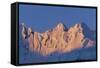 Sun Setting on Fief Mountains-Paul Souders-Framed Stretched Canvas