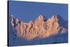 Sun Setting on Fief Mountains-Paul Souders-Stretched Canvas