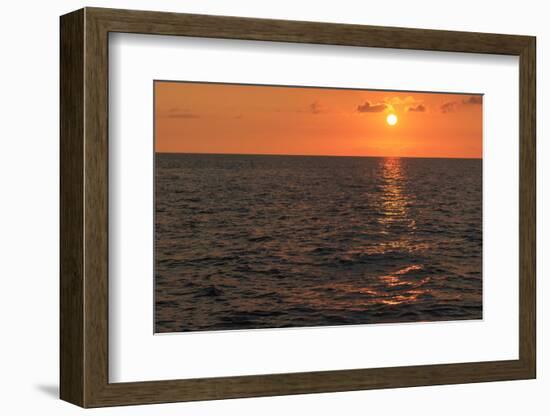 Sun setting on ocean off Maui, Hawaii, USA-Stuart Westmorland-Framed Photographic Print