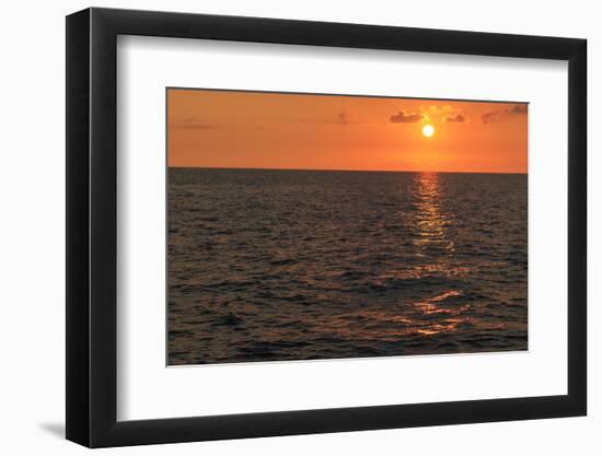 Sun setting on ocean off Maui, Hawaii, USA-Stuart Westmorland-Framed Photographic Print