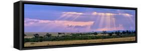 Sun Setting on the Masai Mara, Kenya-Joe Restuccia III-Framed Stretched Canvas