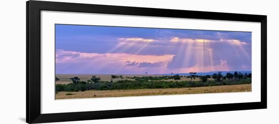 Sun Setting on the Masai Mara, Kenya-Joe Restuccia III-Framed Photographic Print