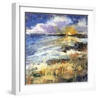 Sun Setting on the Scurrying Beach-Anne Farrall Doyle-Framed Giclee Print