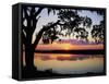 Sun Setting over Brickhill River-James Randklev-Framed Stretched Canvas