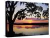 Sun Setting over Brickhill River-James Randklev-Stretched Canvas