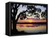 Sun Setting over Brickhill River-James Randklev-Framed Stretched Canvas