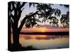 Sun Setting over Brickhill River-James Randklev-Stretched Canvas