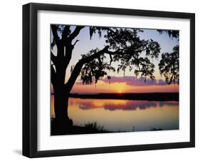 Sun Setting over Brickhill River-James Randklev-Framed Photographic Print