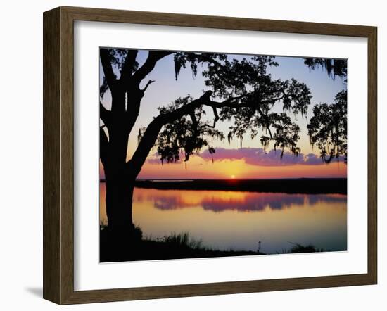 Sun Setting over Brickhill River-James Randklev-Framed Photographic Print