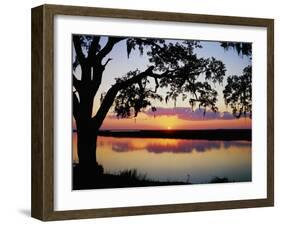 Sun Setting over Brickhill River-James Randklev-Framed Photographic Print