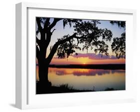 Sun Setting over Brickhill River-James Randklev-Framed Photographic Print