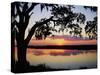 Sun Setting over Brickhill River-James Randklev-Stretched Canvas