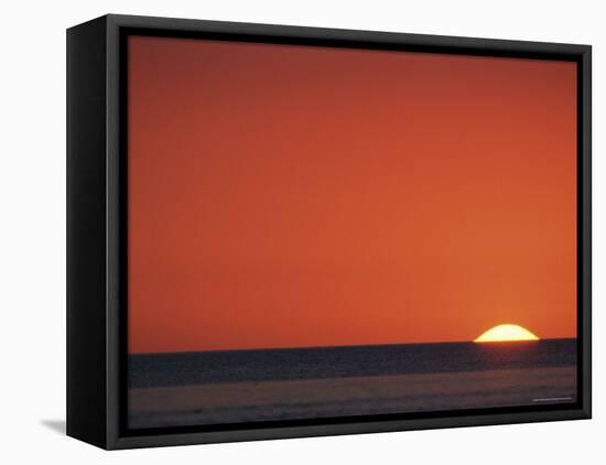 Sun Setting Over Gulf of Mexico, Florida, USA-Rolf Nussbaumer-Framed Stretched Canvas