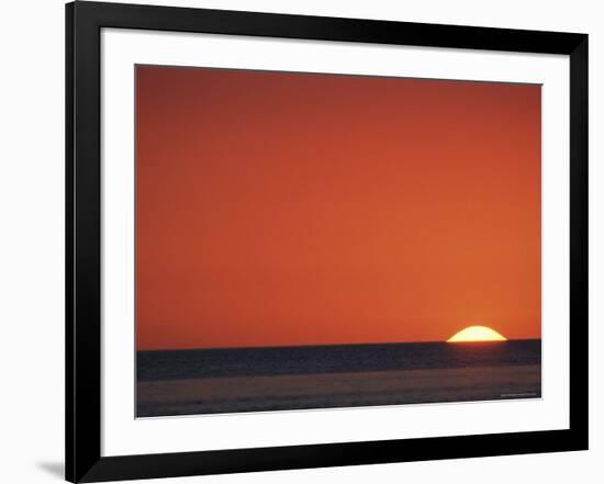 Sun Setting Over Gulf of Mexico, Florida, USA-Rolf Nussbaumer-Framed Photographic Print