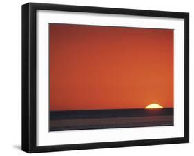 Sun Setting Over Gulf of Mexico, Florida, USA-Rolf Nussbaumer-Framed Photographic Print