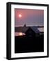 Sun Setting over Newly Constructed Prefabricated House on Block Island-John Zimmerman-Framed Photographic Print