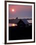 Sun Setting over Newly Constructed Prefabricated House on Block Island-John Zimmerman-Framed Photographic Print