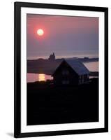 Sun Setting over Newly Constructed Prefabricated House on Block Island-John Zimmerman-Framed Photographic Print